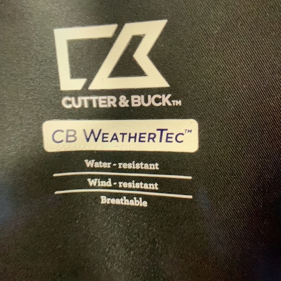 - * NEW* Cutter& Buck Black Water Repellent Golf Jacket Size XXL - Picture 5 of 9